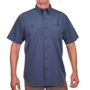 Blue/Green Mens Ridgecut Toughwear Short Sleeve Shirt